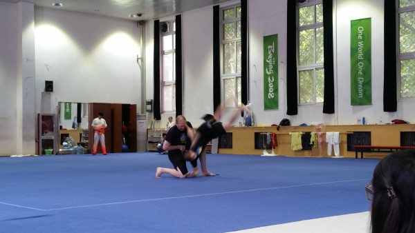 Sensei Adam and Brian Pike demonstrate their skills at the Beijing Sports University