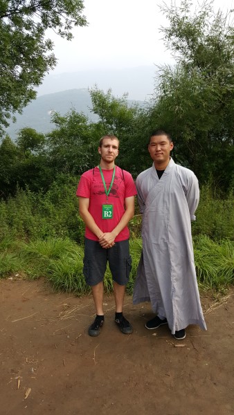 Sensei Adam with the Shaolin Monks Training Coordinator